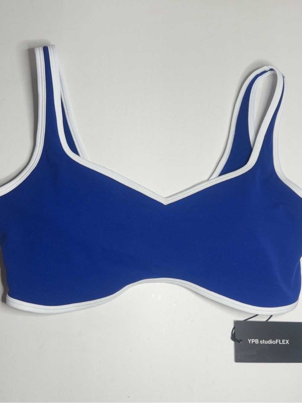 Abercrombie & Fitch YPB Blue with White Trim Women’s Sports Bra